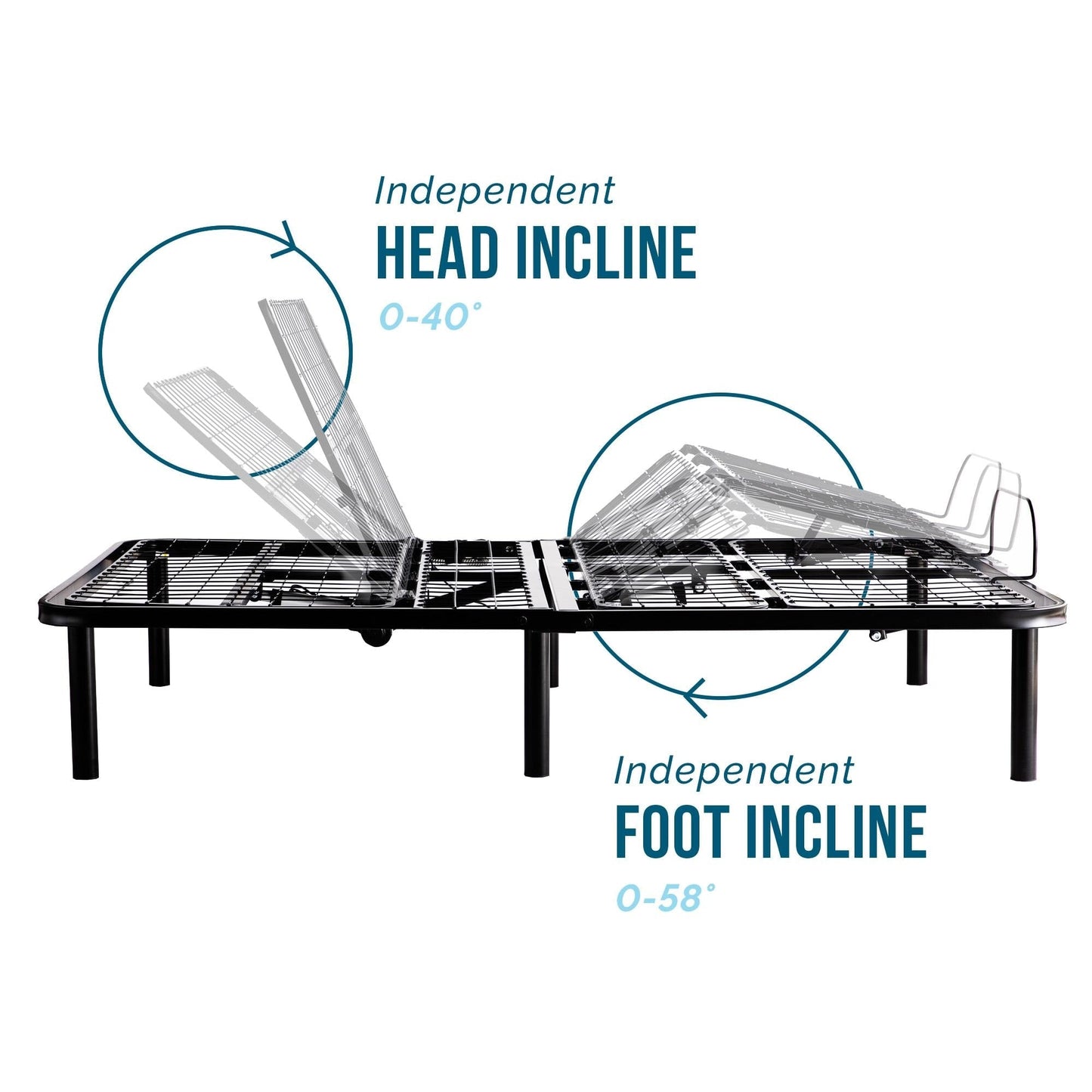 Materasso in memory foam gel da 10 pollici Lucid Comfort Collection e set letto regolabile standard