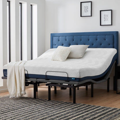 Materasso ibrido in gel e aloe vera da 10 pollici e set letto regolabile Deluxe della collezione Lucid Comfort
