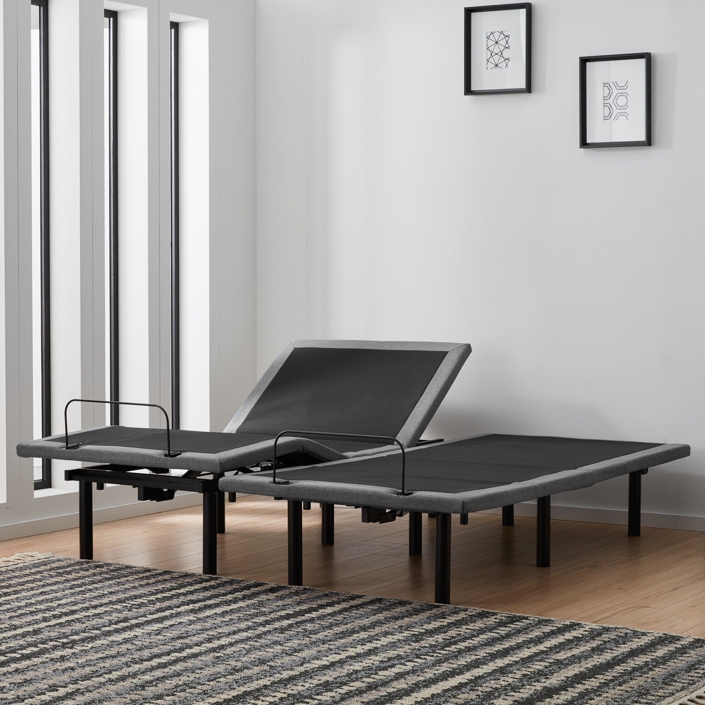 Materasso ibrido in gel e aloe vera da 10 pollici e set letto regolabile Deluxe della collezione Lucid Comfort