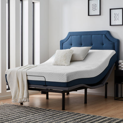 Materasso ibrido in gel e aloe vera da 10 pollici e set letto regolabile Deluxe della collezione Lucid Comfort