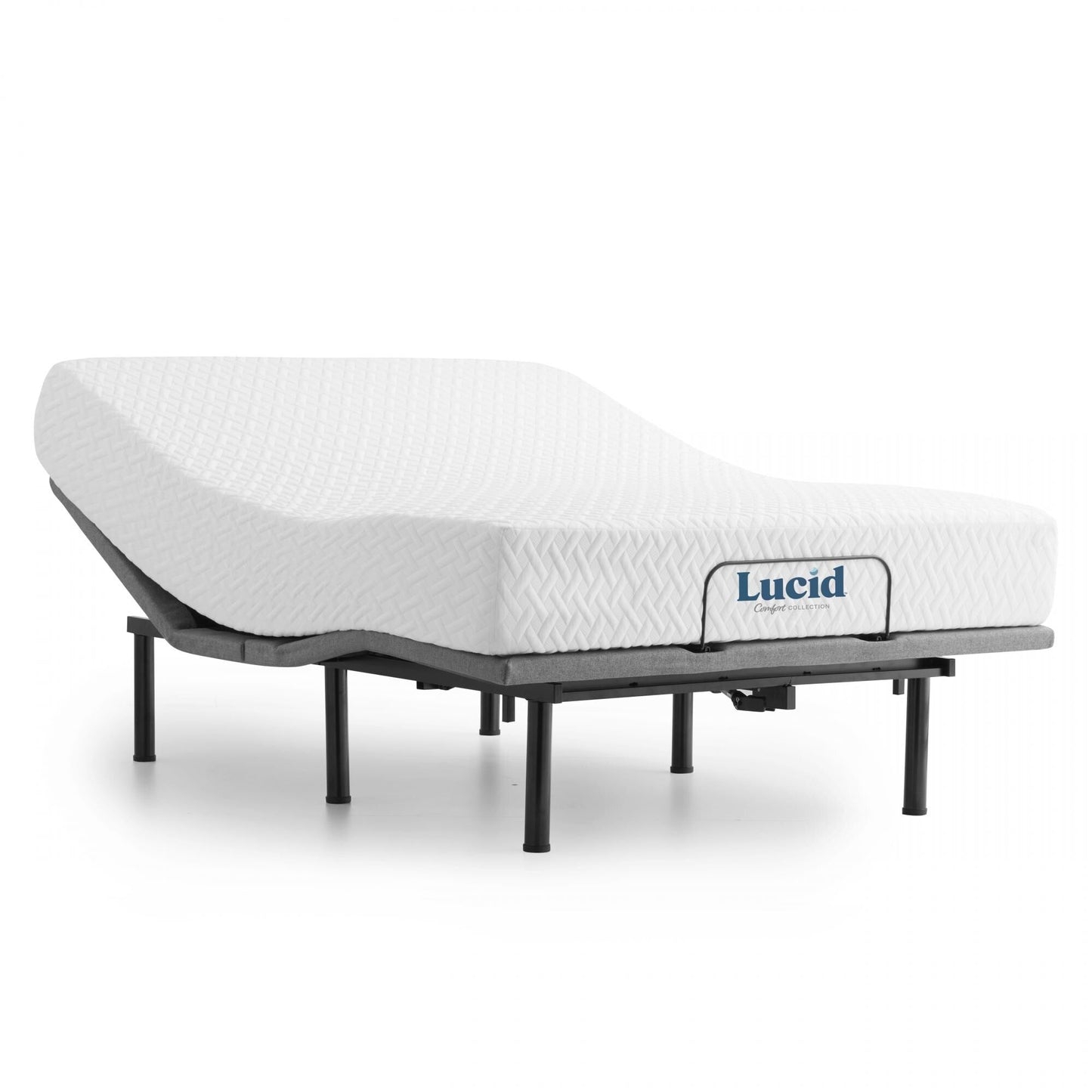 Materasso in memory foam gel da 10 pollici e set letto regolabile Deluxe della collezione Lucid Comfort