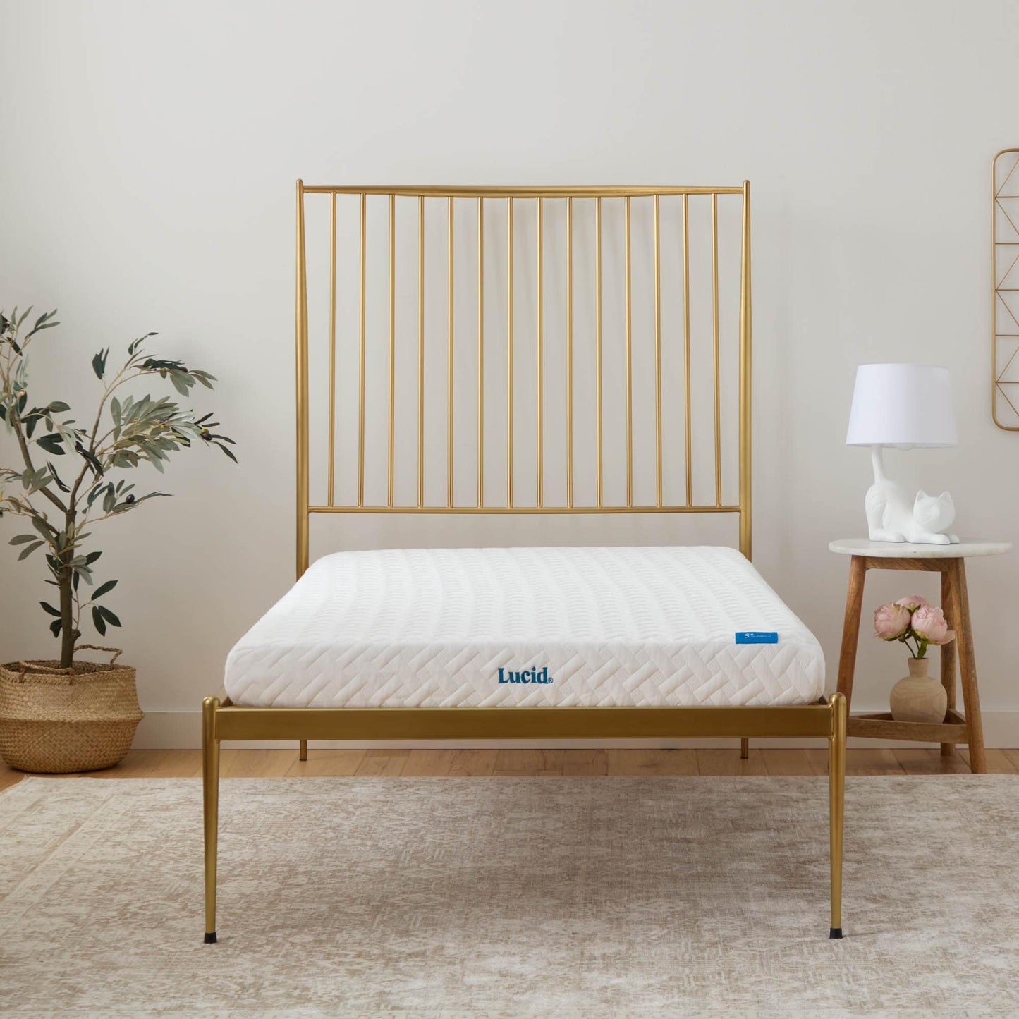 Materasso in memory foam Lucid da 5 pollici con sensazione di fermezza