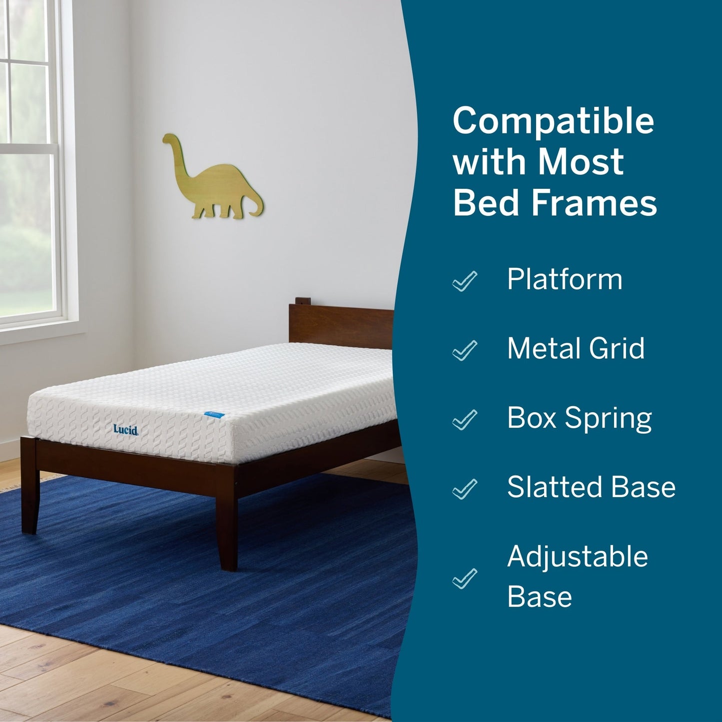 Materasso in memory foam Lucid da 8 pollici