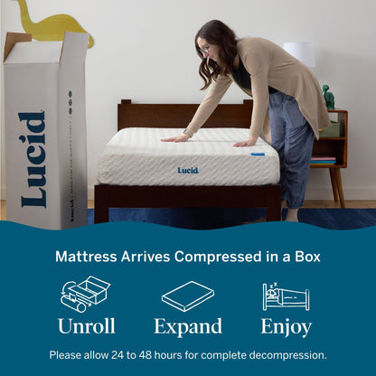 Materasso in memory foam Lucid da 8 pollici