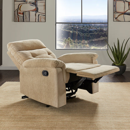 Poltrona reclinabile manuale in tessuto ciniglia Lufkin di iNSPIRE Q Classic