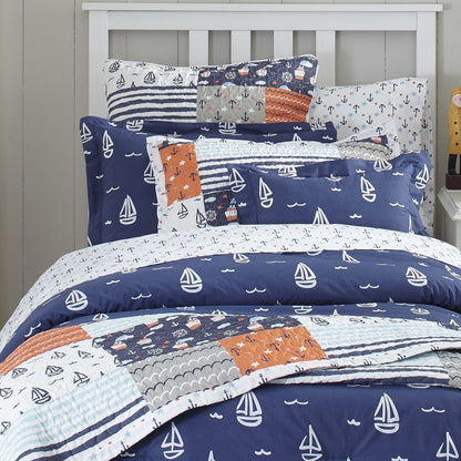 Set di piumoni stampati Lullaby Bedding Away at Sea, 4 pezzi