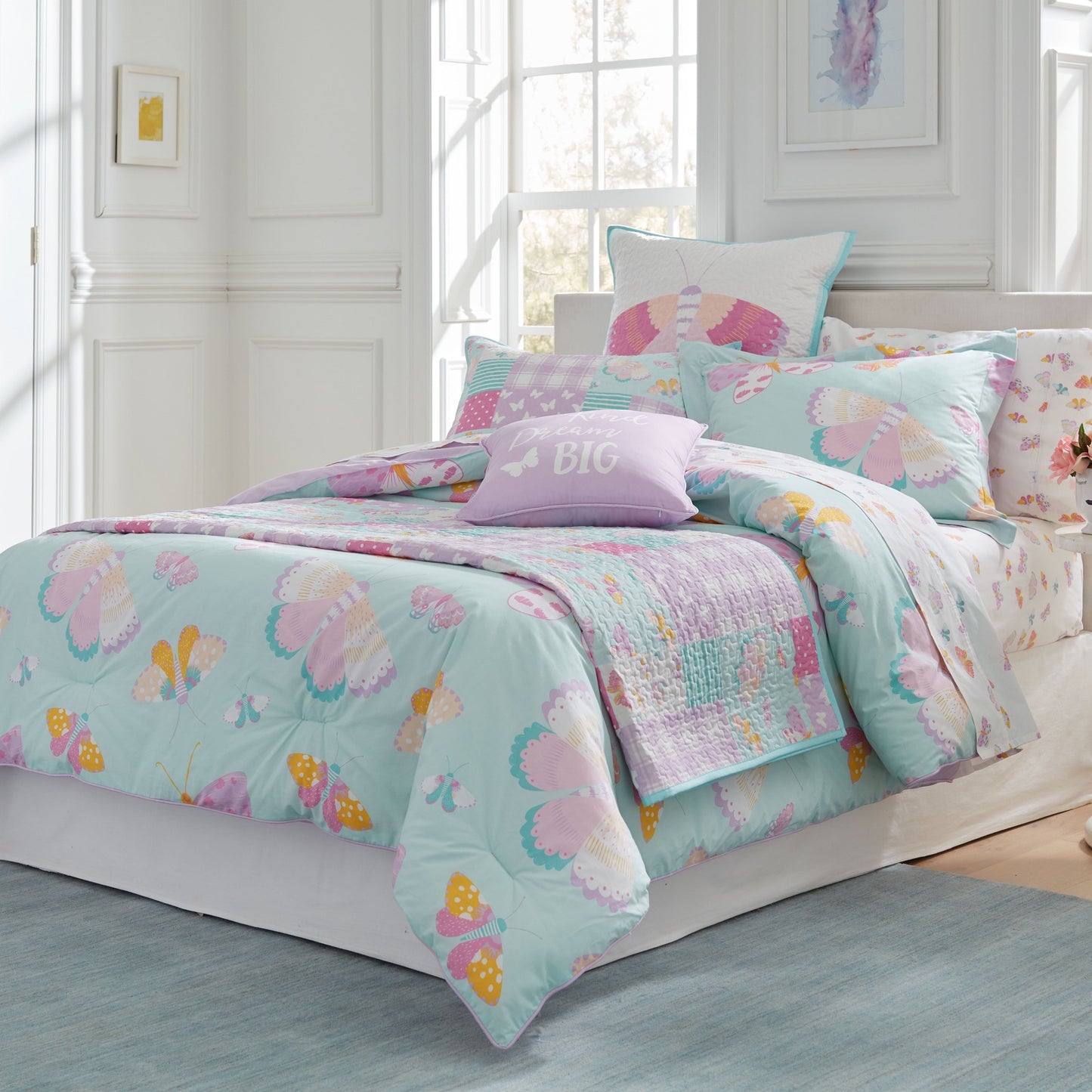 Set di piumoni di lusso in cotone Lullaby Bedding Butterfly Fairy