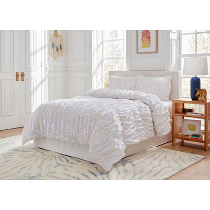 Set copripiumino in cotone con volant Lullaby Bedding Tiny Hearts