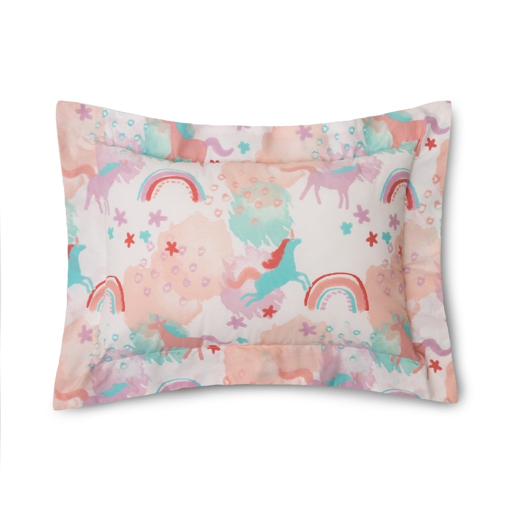 Set di piumoni in cotone stampato con unicorno Lullaby Bedding, 4 pezzi
