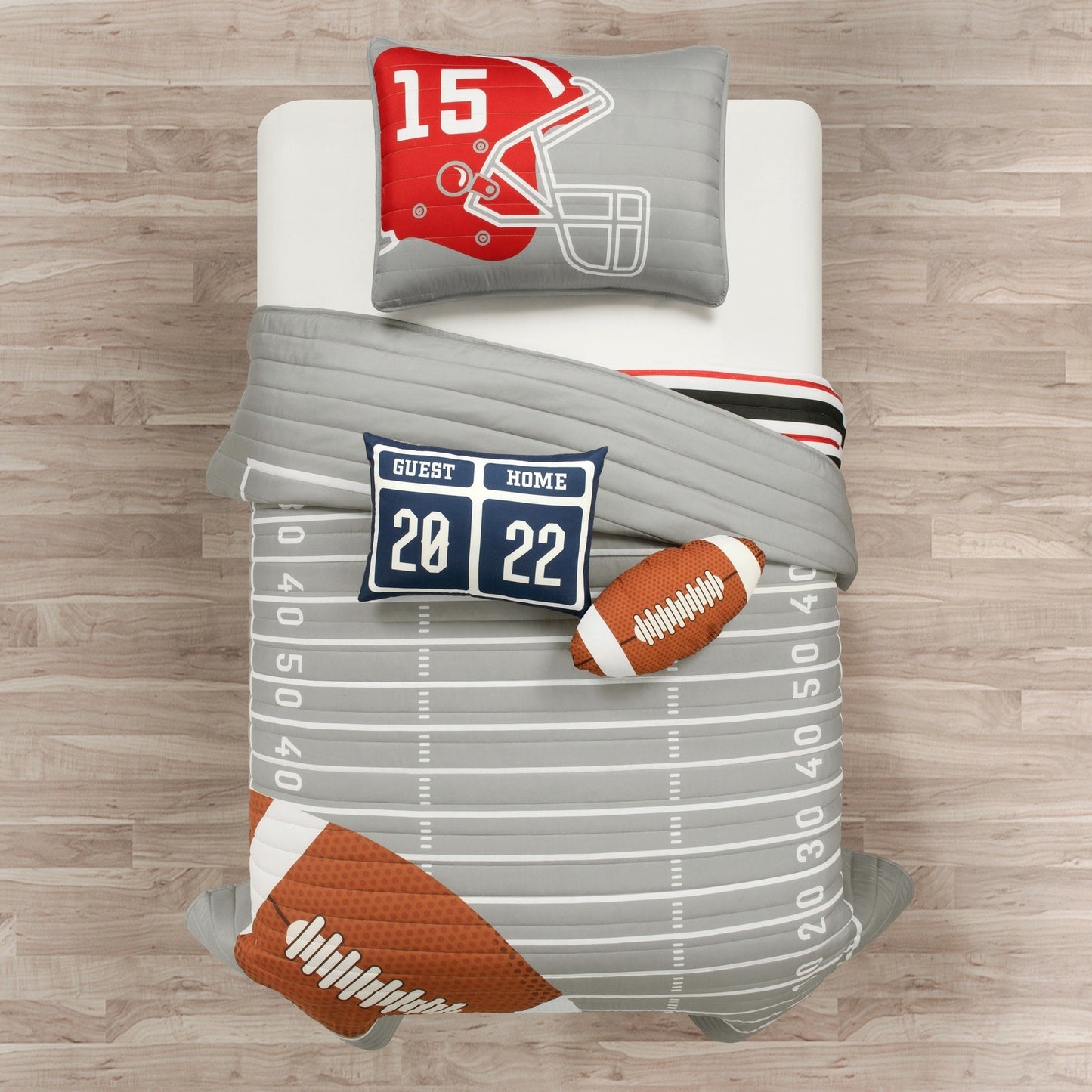 Trapunta reversibile oversize per bambini Lush Decor American Football
