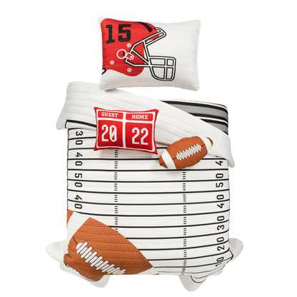 Trapunta reversibile oversize per bambini Lush Decor American Football