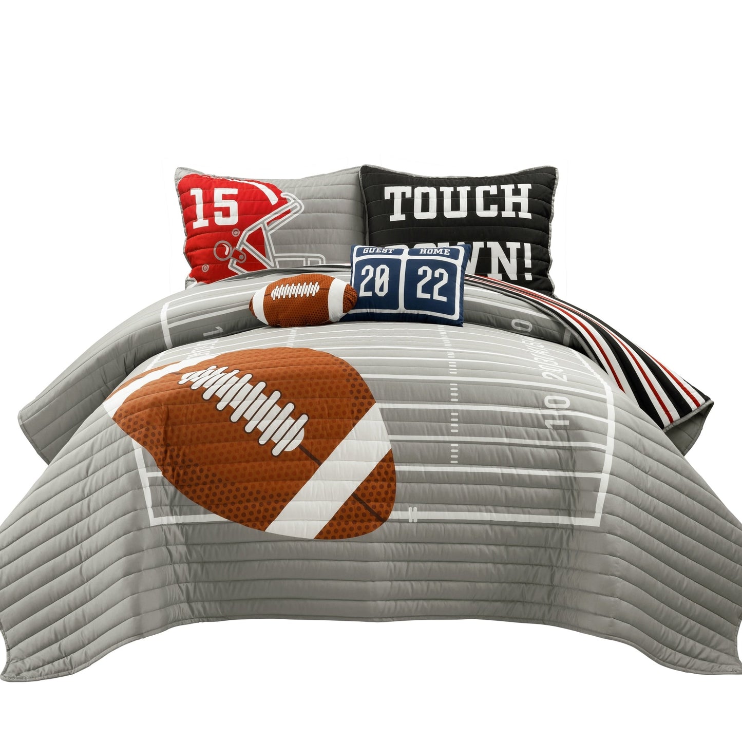 Trapunta reversibile oversize per bambini Lush Decor American Football