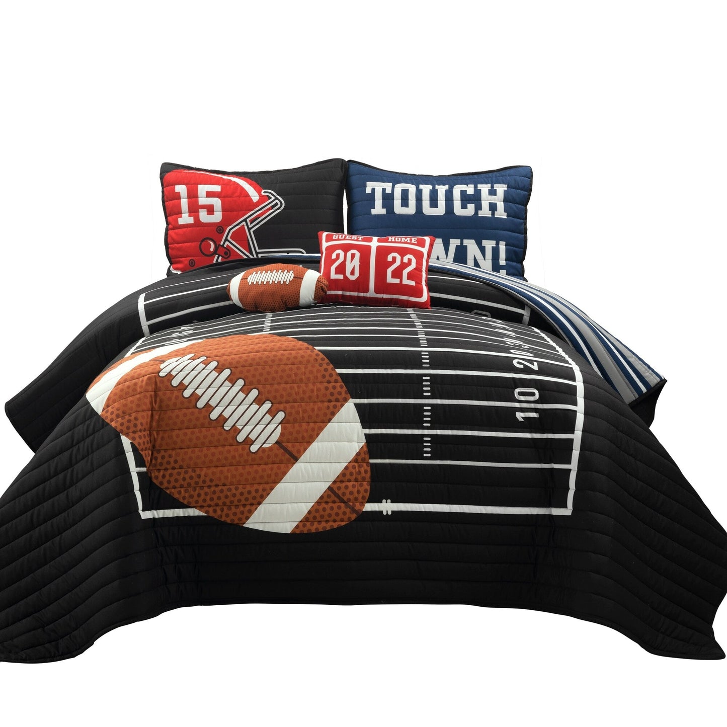 Trapunta reversibile oversize per bambini Lush Decor American Football