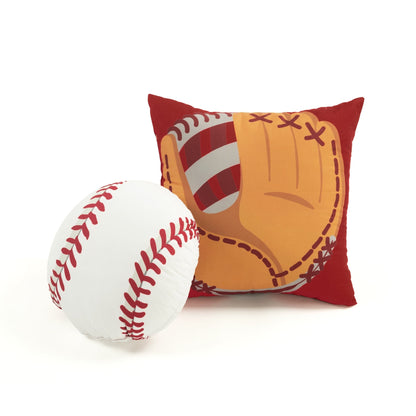 Trapunta reversibile per bambini oversize Lush Decor Baseball Game