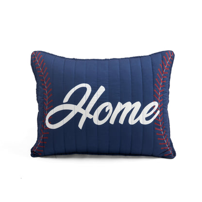 Trapunta reversibile per bambini oversize Lush Decor Baseball Game