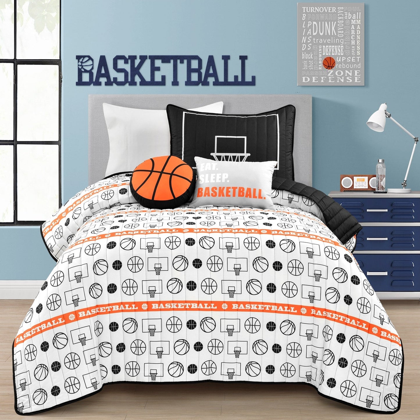 Set trapunta Lush Decor con partita di basket