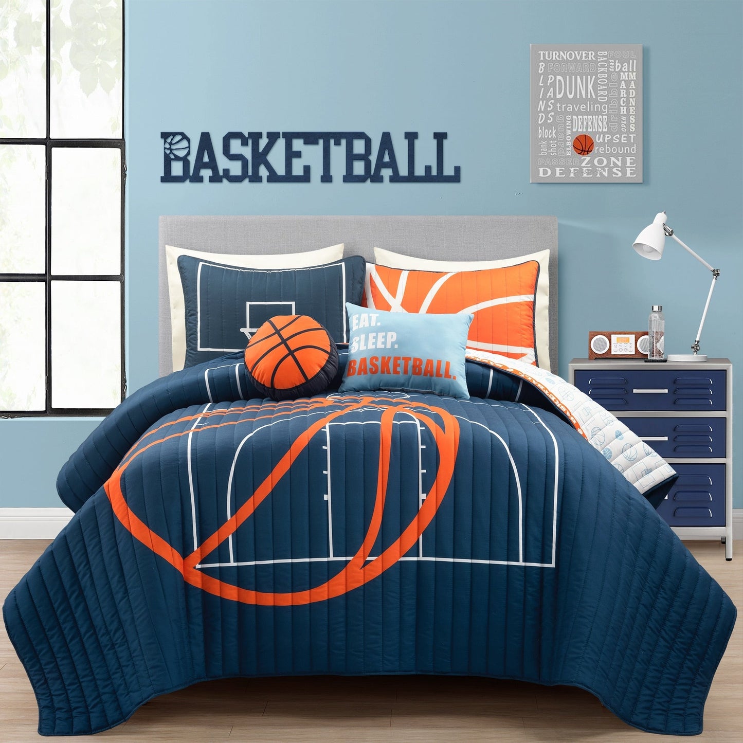 Set trapunta Lush Decor con partita di basket