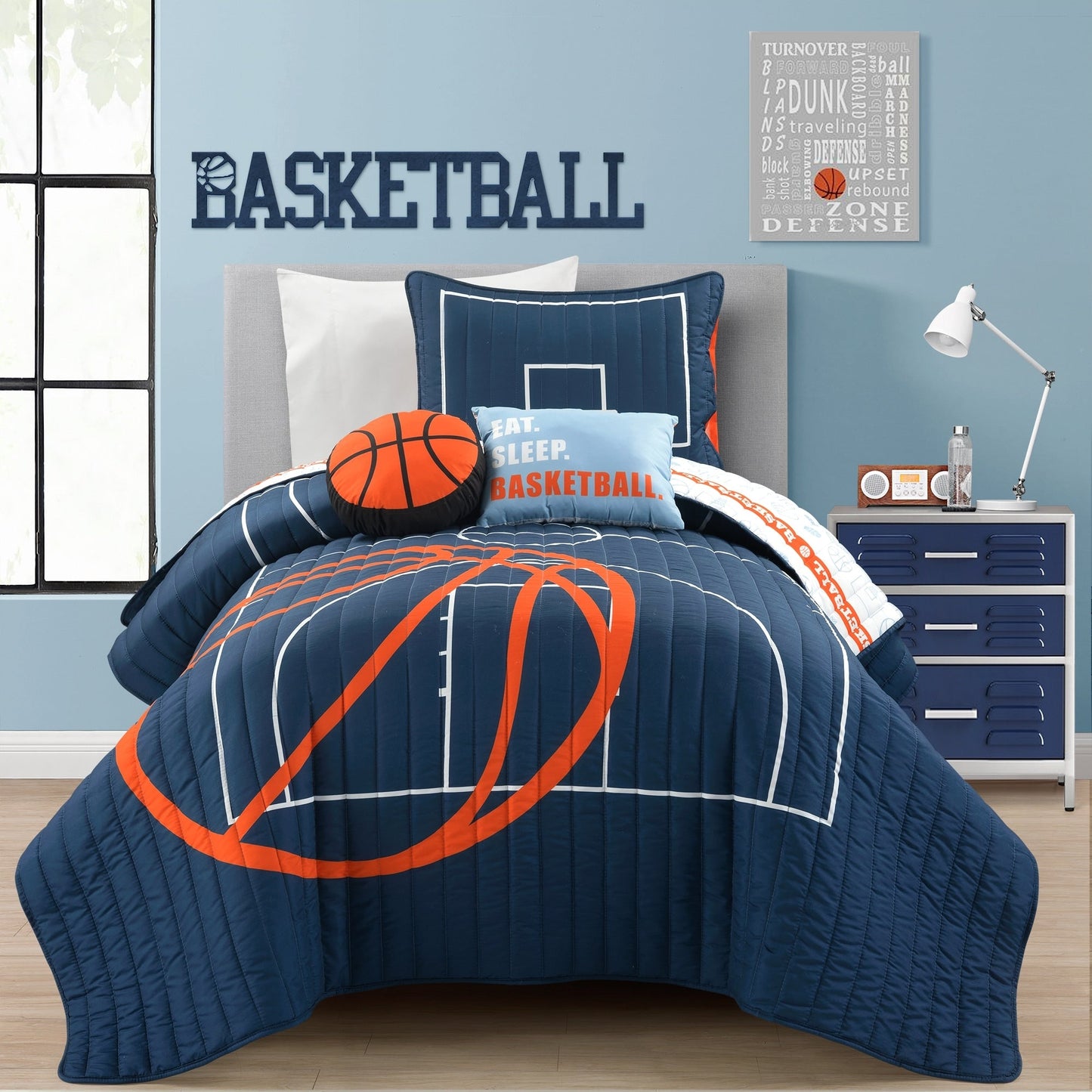 Set trapunta Lush Decor con partita di basket