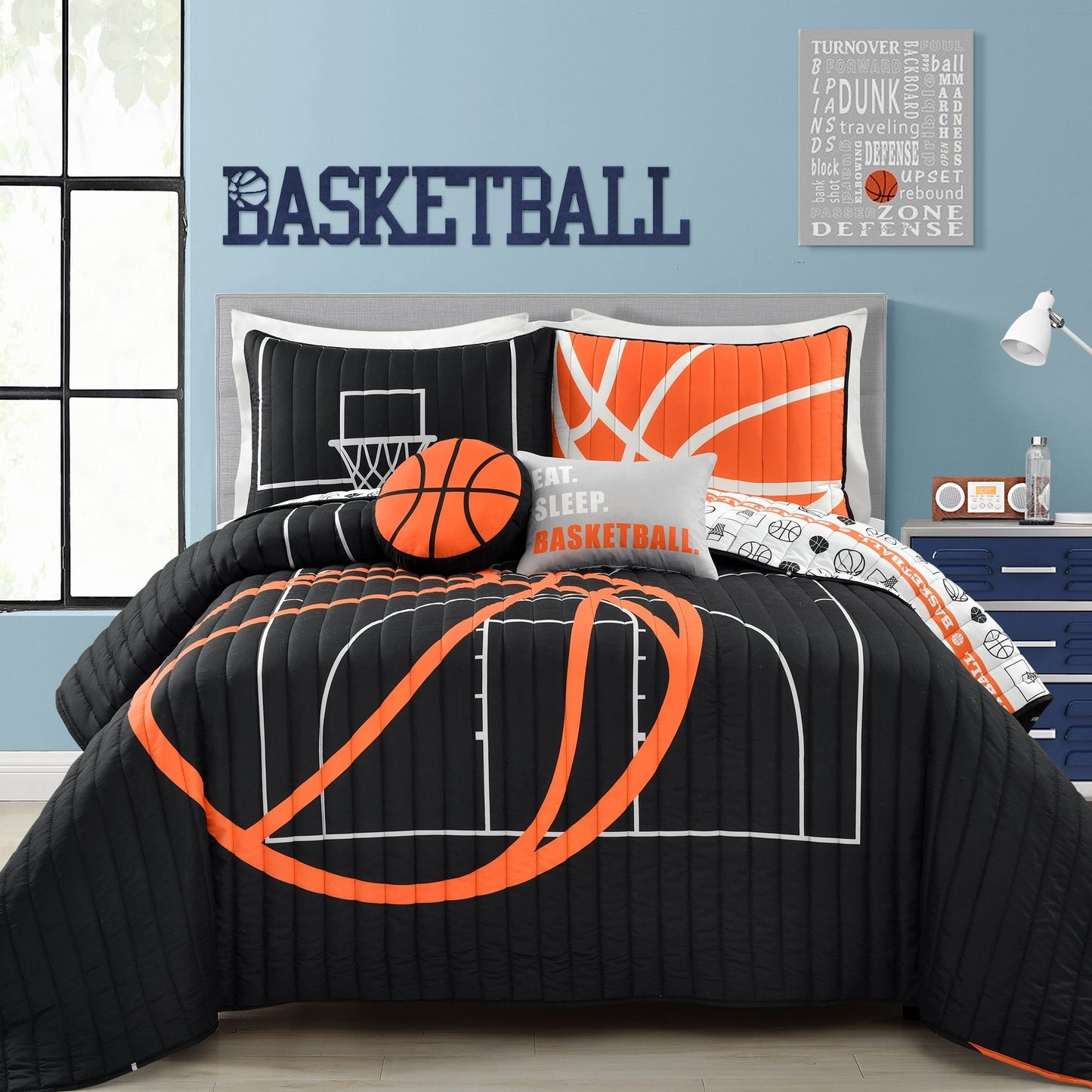 Set trapunta Lush Decor con partita di basket