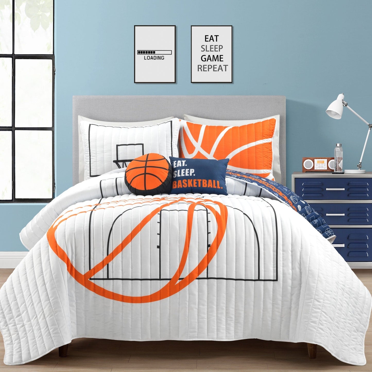 Set trapunta Lush Decor con partita di basket