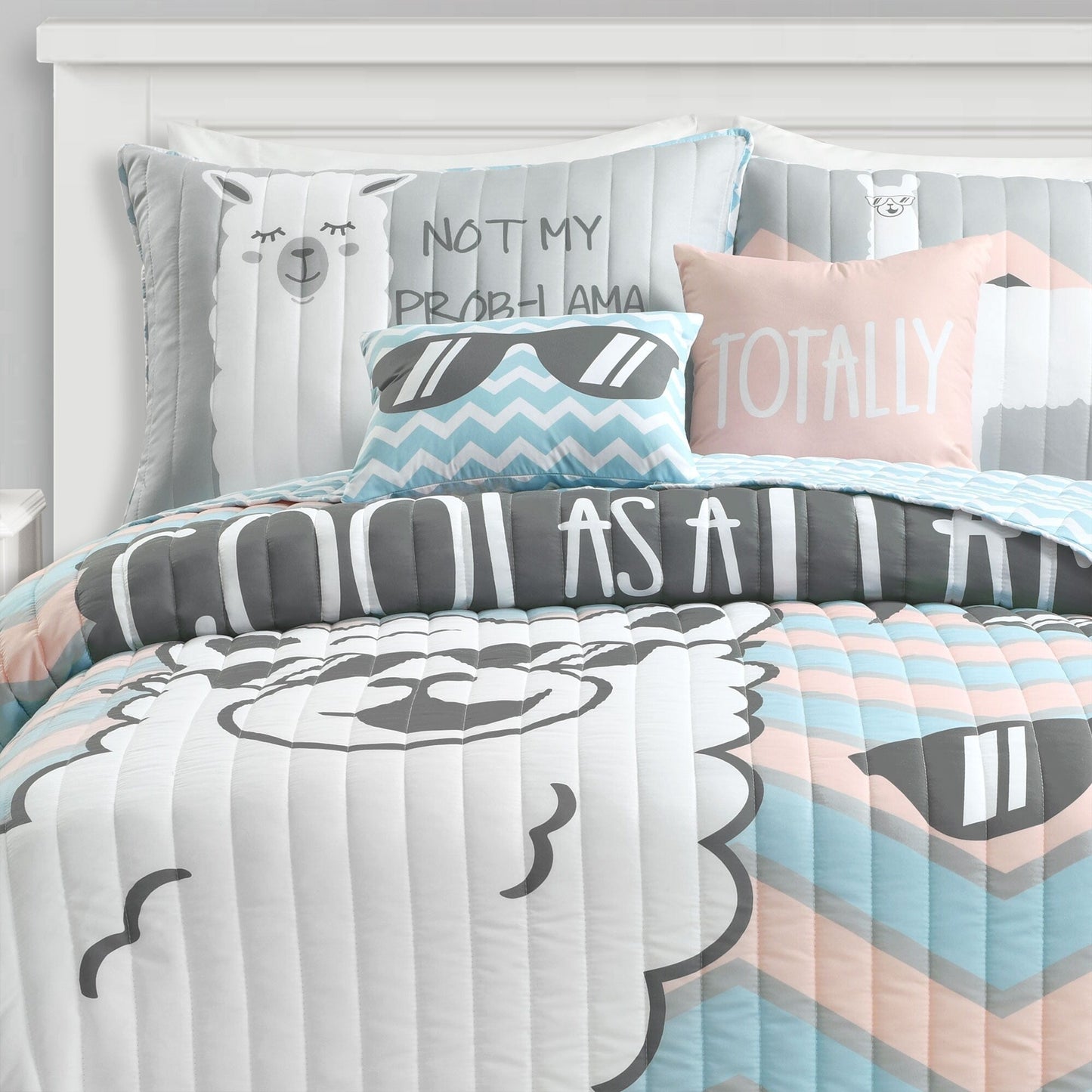 Set trapunta reversibile Lush Decor Cool as Llama