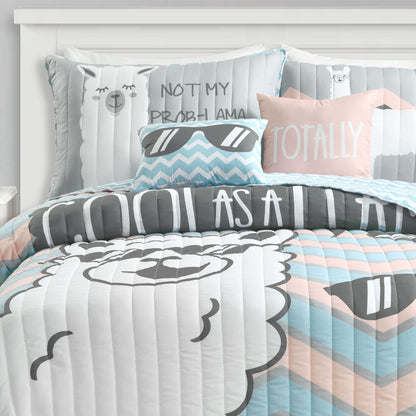 Set trapunta reversibile Lush Decor Cool as Llama