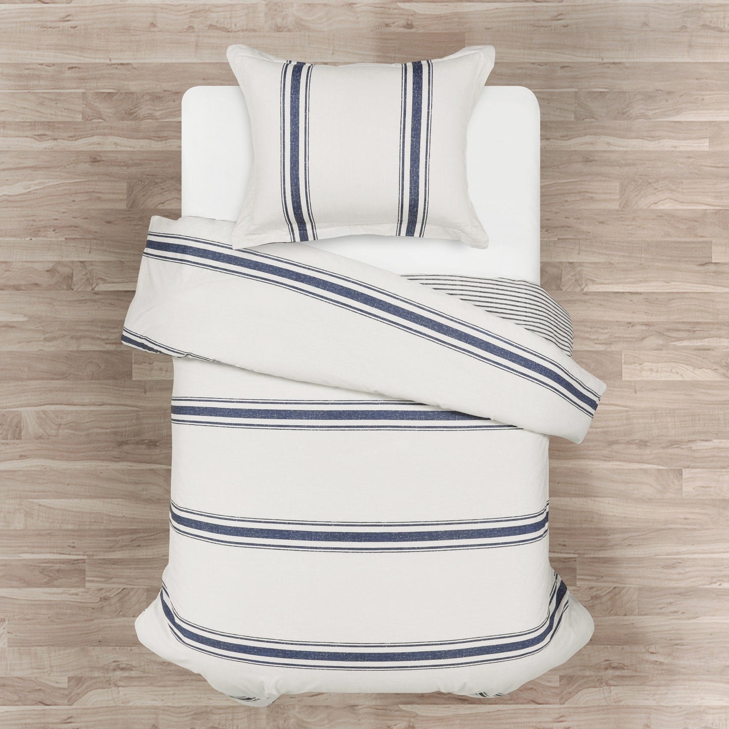 Set copripiumino a righe Farmhouse da 3 pezzi Lush Decor