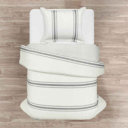 Set copripiumino a righe Farmhouse da 3 pezzi Lush Decor