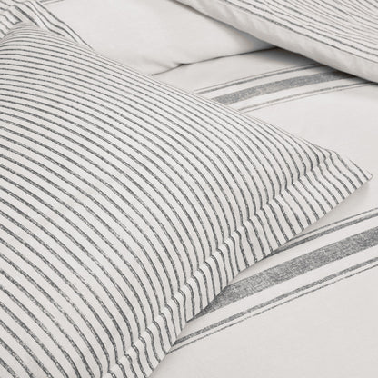 Set copripiumino a righe Farmhouse da 3 pezzi Lush Decor