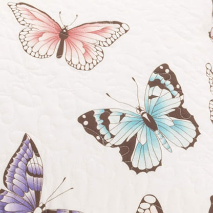 Set trapunta 3 pezzi Flutter Butterfly di Lush Decor