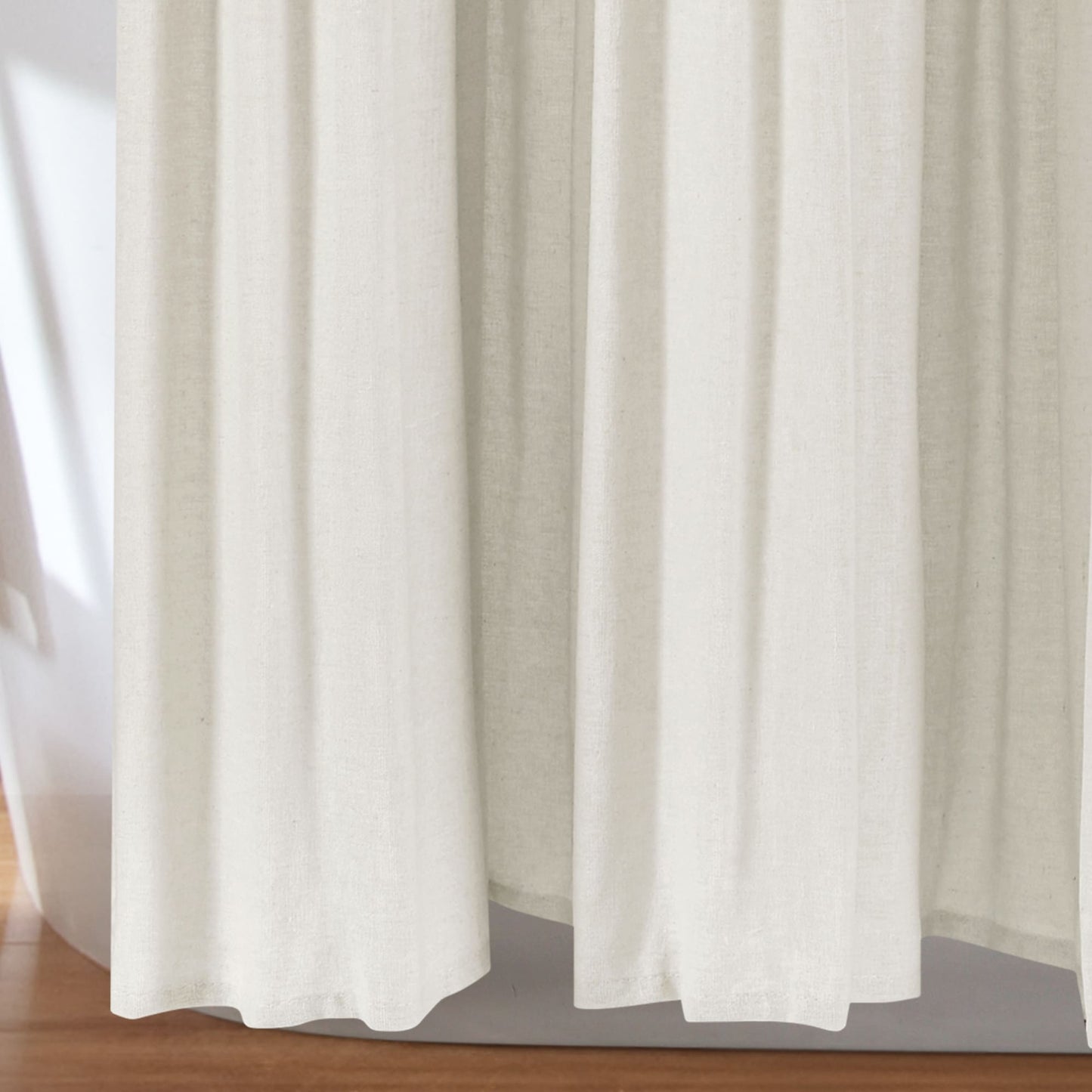 Tenda da doccia con bottoni in lino bicolore Lush Decor