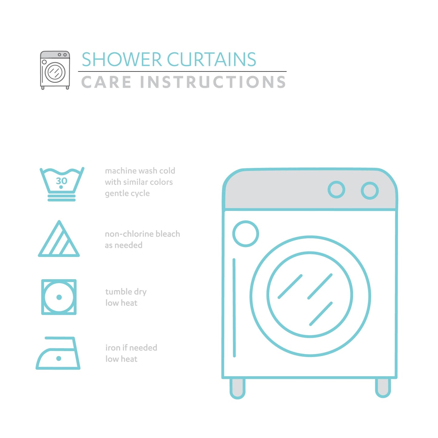 Tenda da doccia con bottoni in lino bicolore Lush Decor