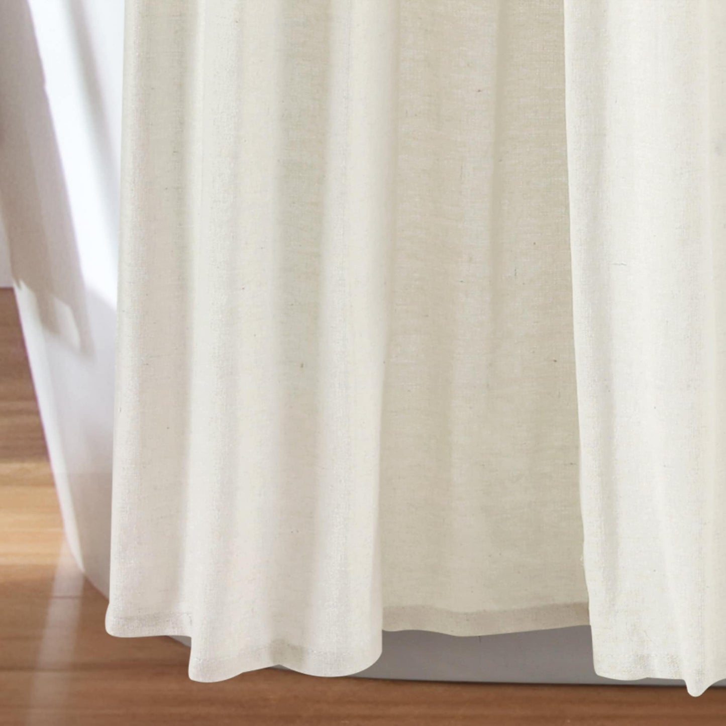 Tenda da doccia con bottoni in lino bicolore Lush Decor