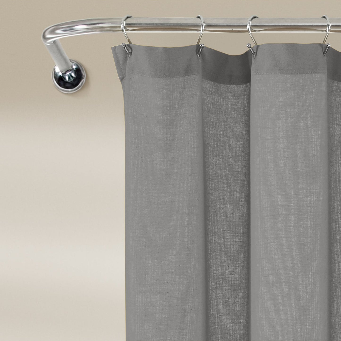 Tenda da doccia con bottoni in lino bicolore Lush Decor