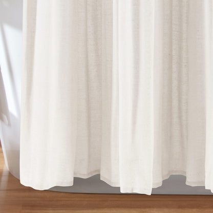 Tenda da doccia con bottoni in lino bicolore Lush Decor