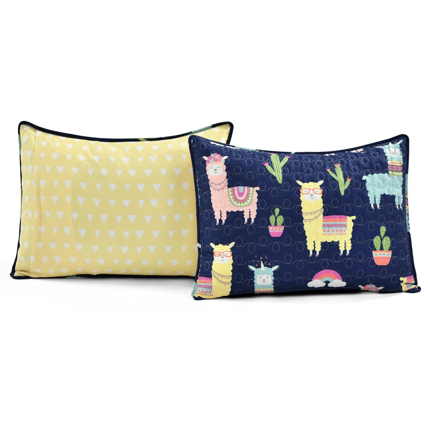 Set trapunta reversibile con stampa Southwest Llama Cactus di Lush Decor