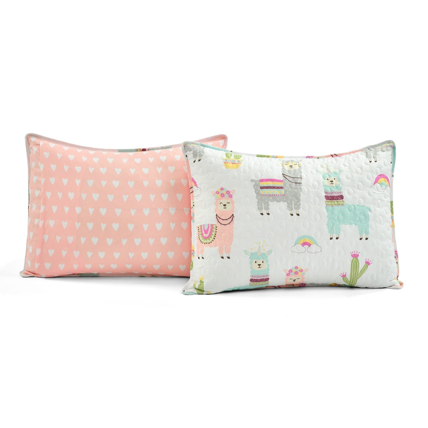 Set trapunta reversibile con stampa Southwest Llama Cactus di Lush Decor