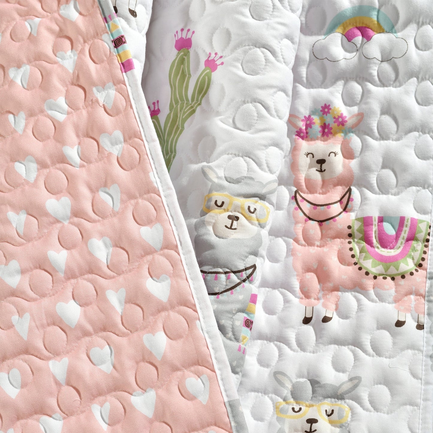 Coperta reversibile Lush Decor Southwest Llama Cactus