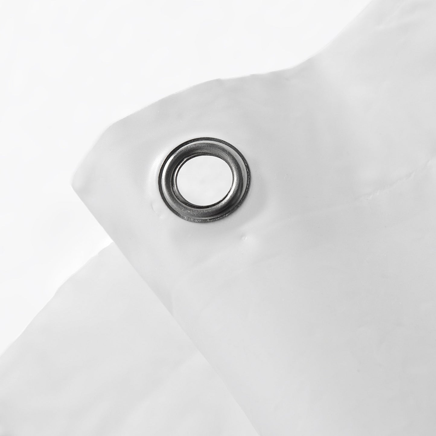 Lush Decor Peva, tenda da doccia satinata antimuffa con occhielli, bianca, singola