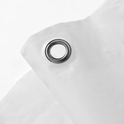 Lush Decor Peva, tenda da doccia satinata antimuffa con occhielli, bianca, singola