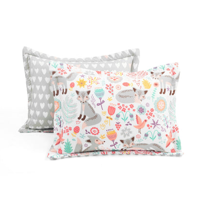 Piumino Lush Decor Pixie Fox con set di lenzuola per bambini "Back To Campus"