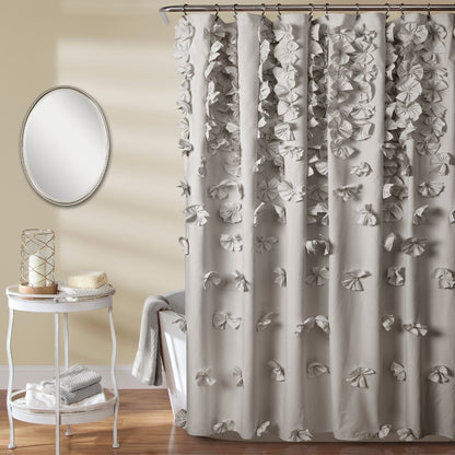 Tenda da doccia in poliestere Sterling Silver Orchid