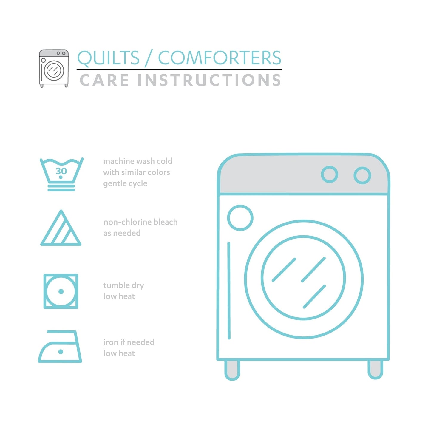 Set trapunta con motivo unicorno/cuore Marguerite Porch &amp; Den