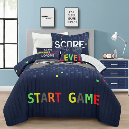 Lush Decor Video Games Kids - Set trapunta 5 pezzi