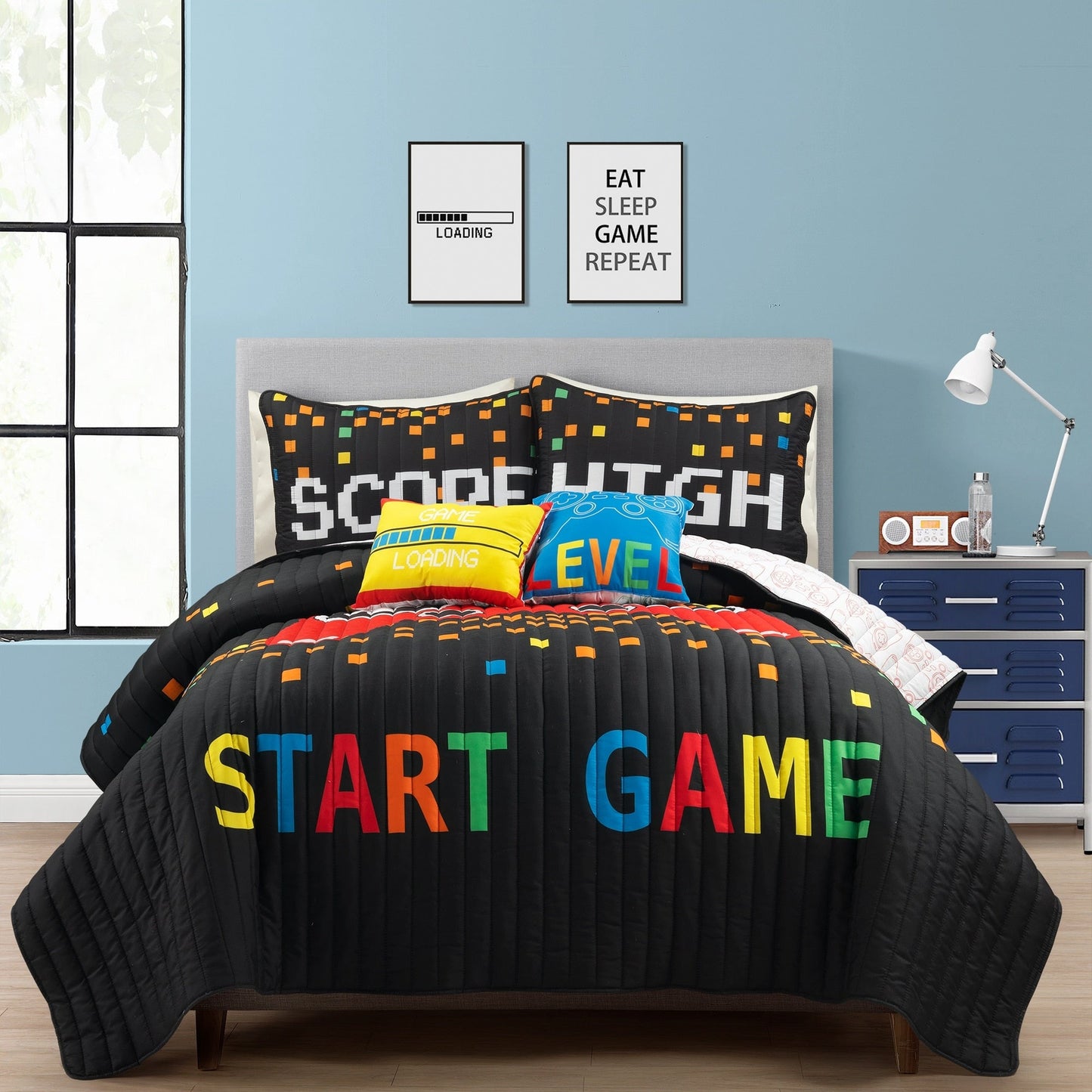 Lush Decor Video Games Kids - Set trapunta 5 pezzi