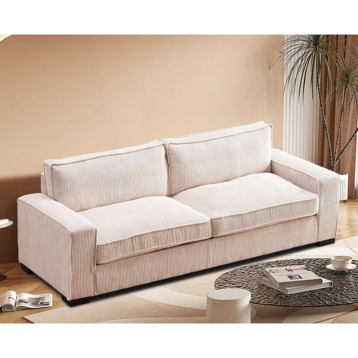 Divano da soggiorno in velluto a coste di lusso