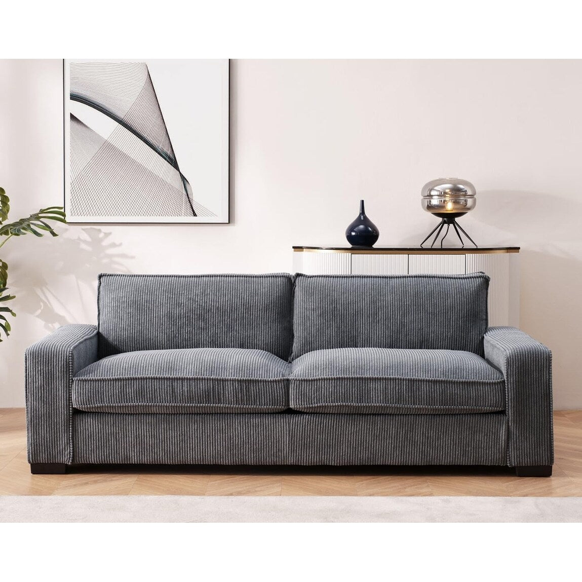 Divano da soggiorno in velluto a coste di lusso