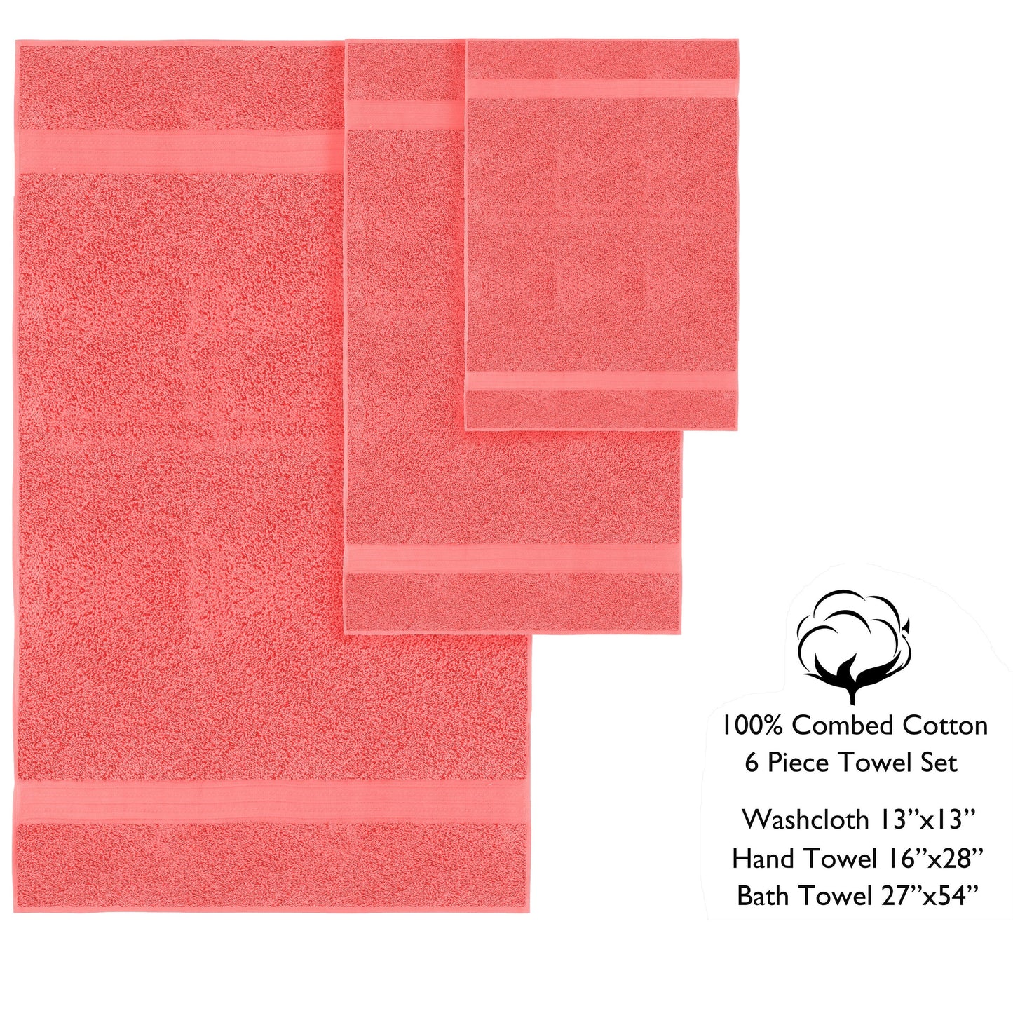 Lussuoso set di asciugamani assorbenti in cotone pettinato da 650 g/m², 6 pezzi