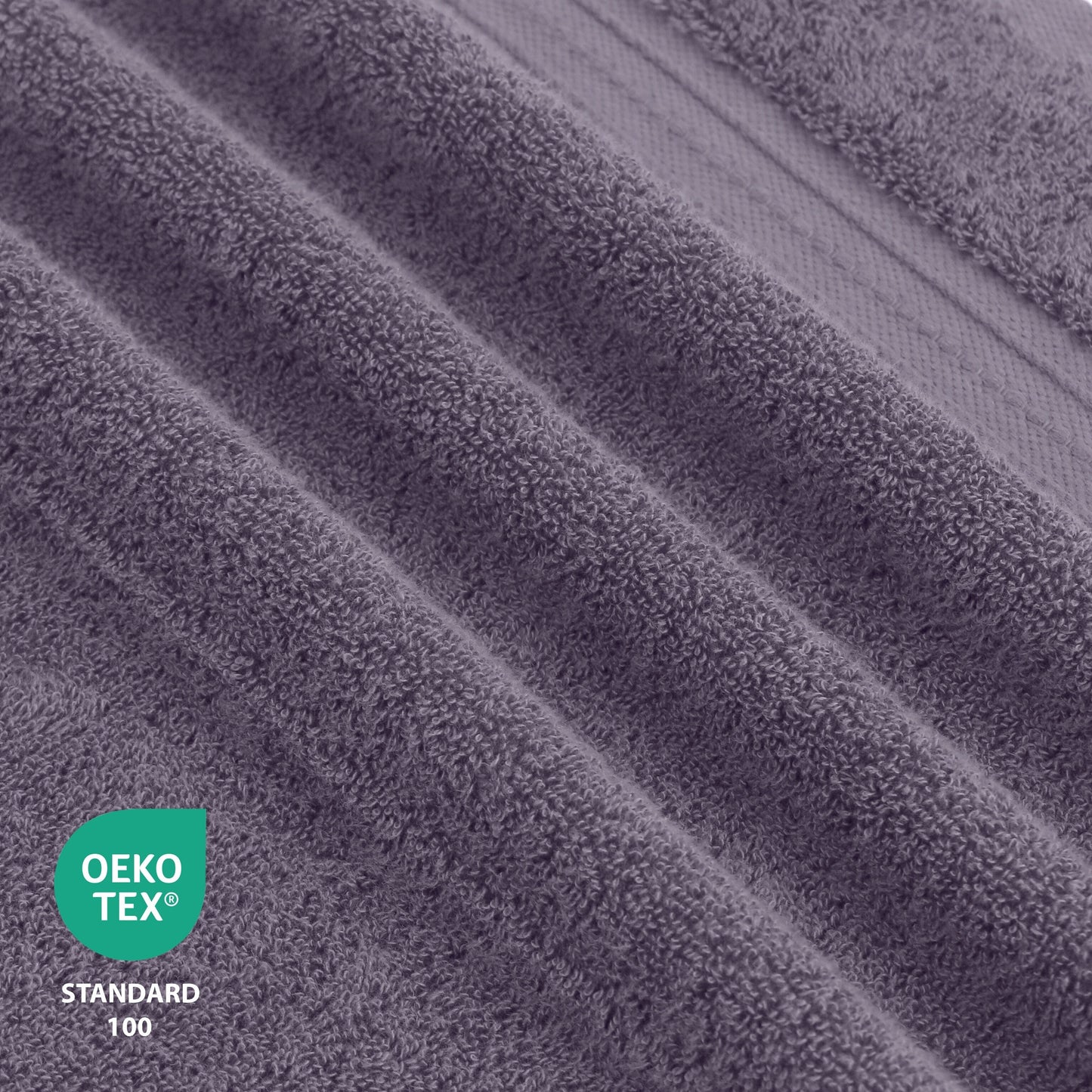 Lussuoso set di asciugamani assorbenti in cotone pettinato da 650 g/m², 6 pezzi