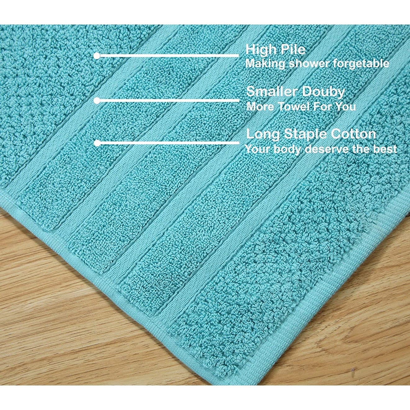 Lussuoso set di asciugamani assorbenti in cotone pettinato da 650 g/m², 6 pezzi